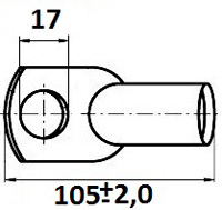 Рис.11. Чертеж наконечника трубчатого медного  ТМ 240 мм²